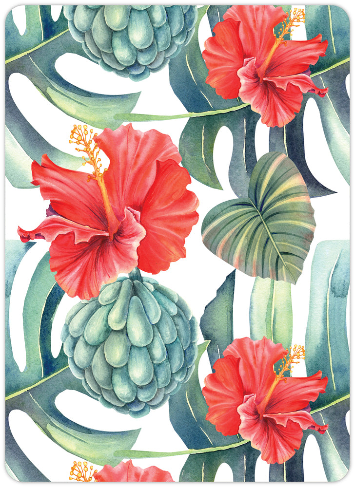 Diamond Art Tropiske blomster 13 x 18 cm