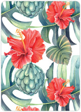 Diamond Art Tropiske blomster 13 x 18 cm
