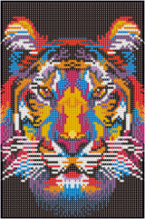 Diamond Art tigerhoved lærred 20 x 30 cm