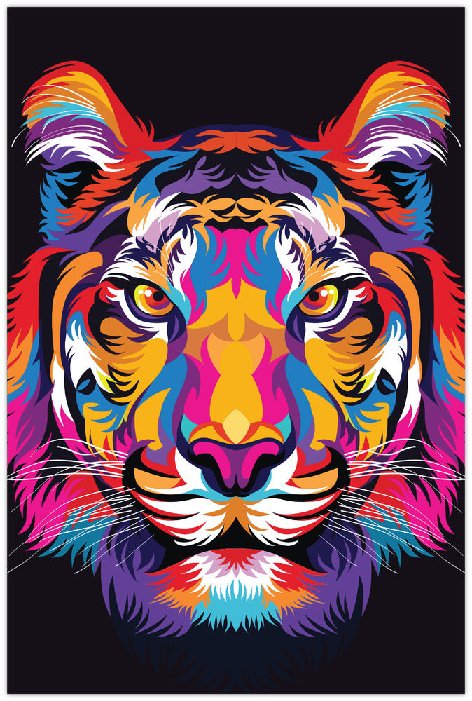 Diamond Art tigerhoved lærred 20 x 30 cm