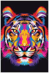 Diamond Art tigerhoved lærred 20 x 30 cm