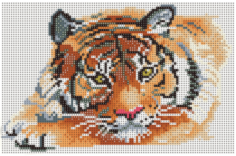 Diamond Art tiger  20 x 30 cm