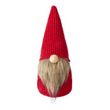 Nisse rød fløjl 20 cm m/gråligt skæg