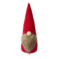Nisse rød fløjl 30 cm m/gråligt skæg