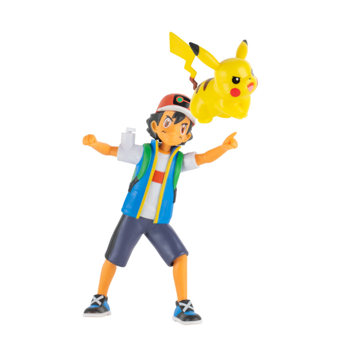Pokemon battle feature figure Ash and Pikachu