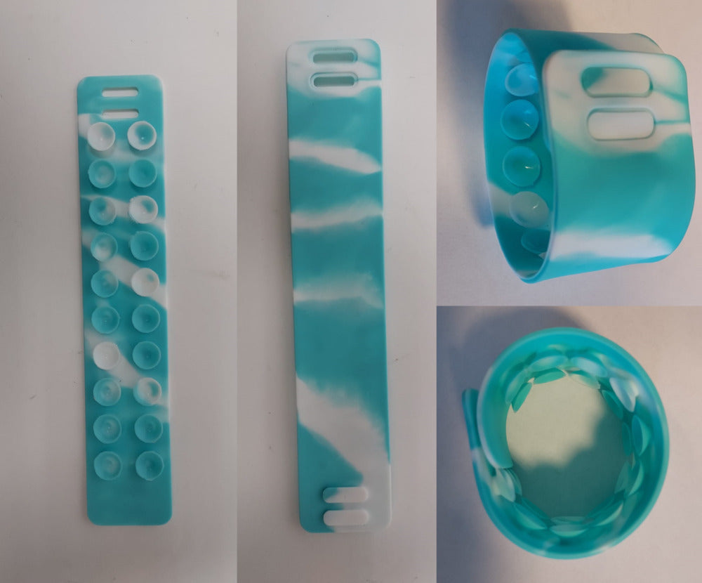 OctoPlop It! Fidget Strip med Sugekopper Regnbuefarvet