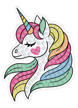 Mosaic Art Unicorn tema 4 stk.