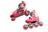 3 i 1 inline/rulleskøjte str. 25-28 hvid/pink