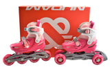 3 i 1 inline/rulleskøjte str. 29-32 hvid/pink