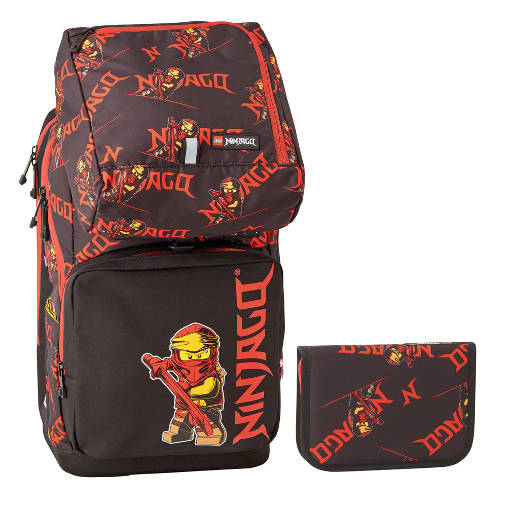 Skoletaske LEGO Maxi Plus Ninjago RØD 3 dele