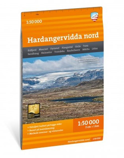 Hardangervidda nord 1:50 000