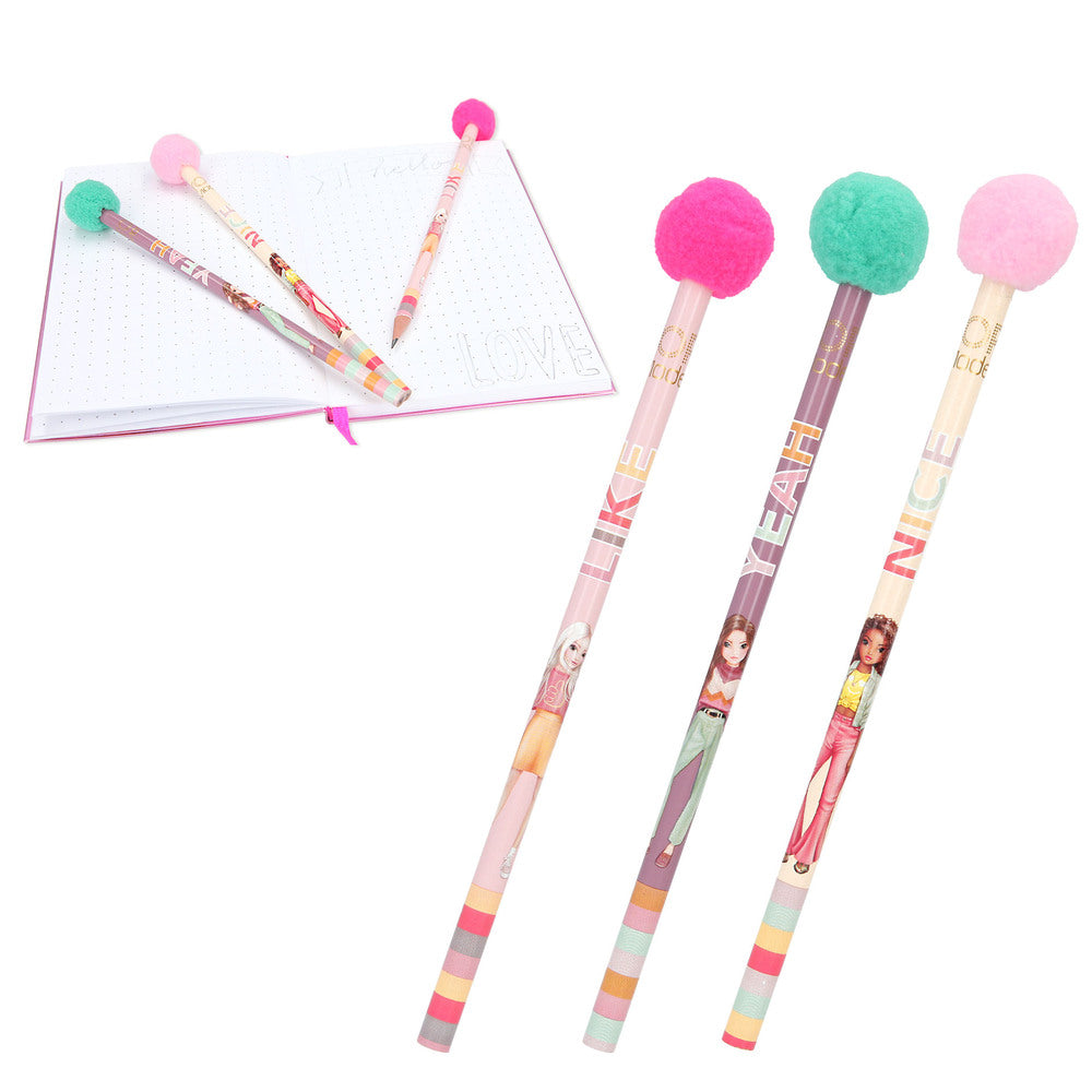 TOPMODEL Blyant m/lille pompom - ASST