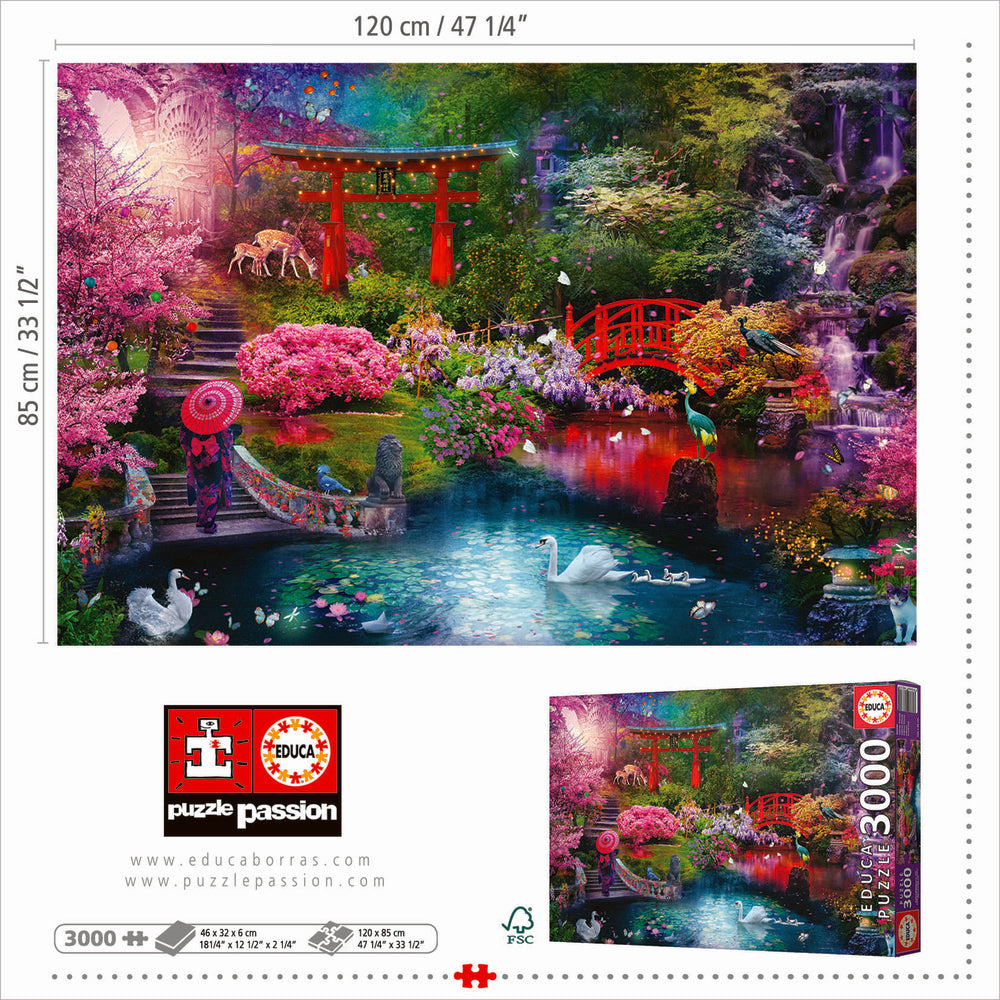 Puslespil Japanese Garden 3000 brikker