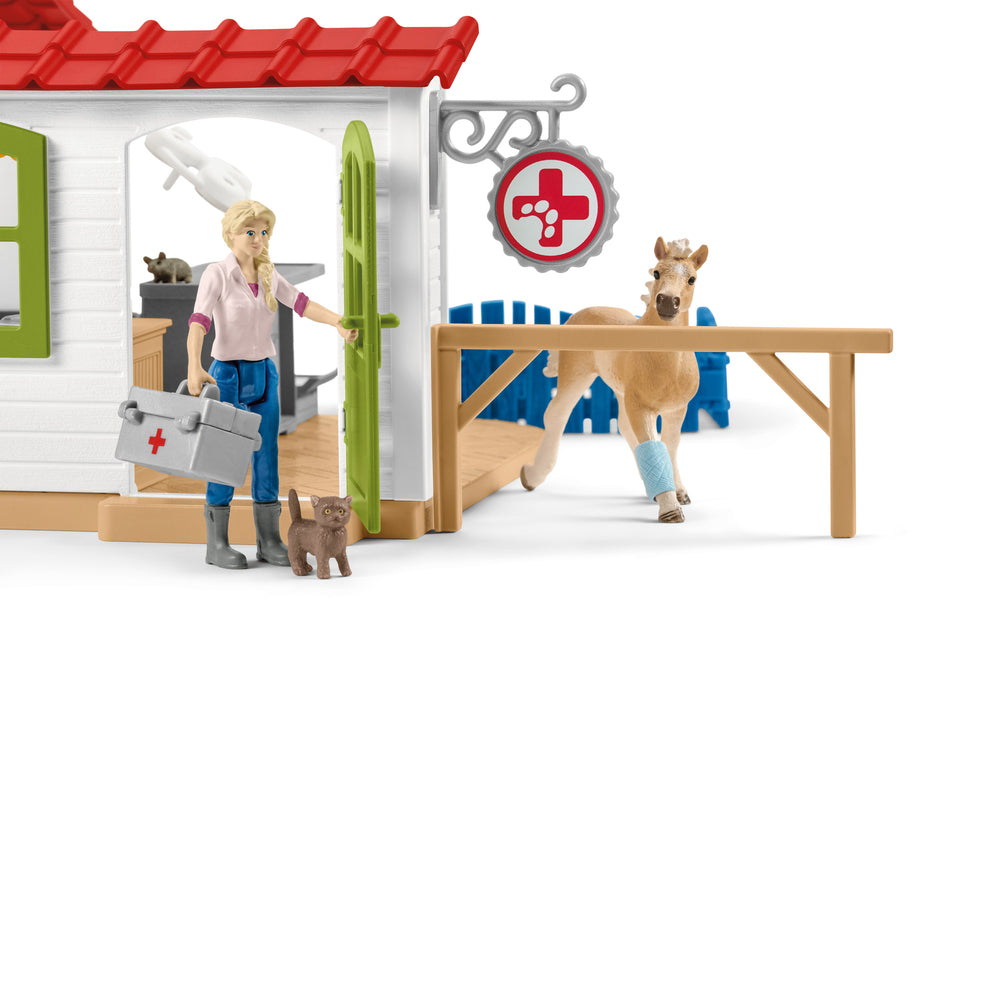 schleich Dyrlægeklinik med husdyr
