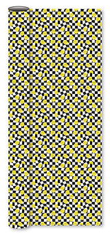 Bogbind/gavepapir smiley gul i sort/hvid tern 70cm x 2m 80 g