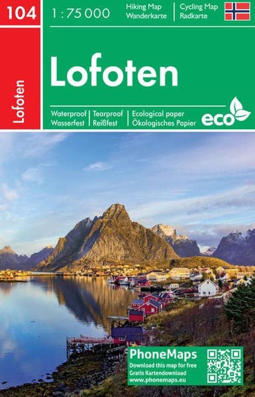 Lofoten Hiking & Cycling Map