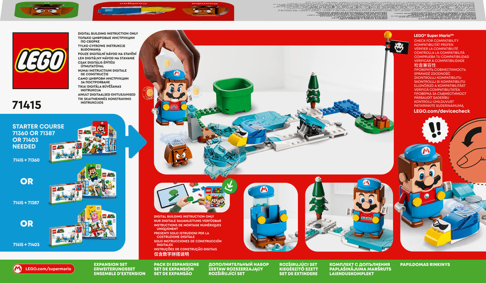 71415 LEGO Super Mario Is-Mario-dragt og Frozen World – udvidelsessæt