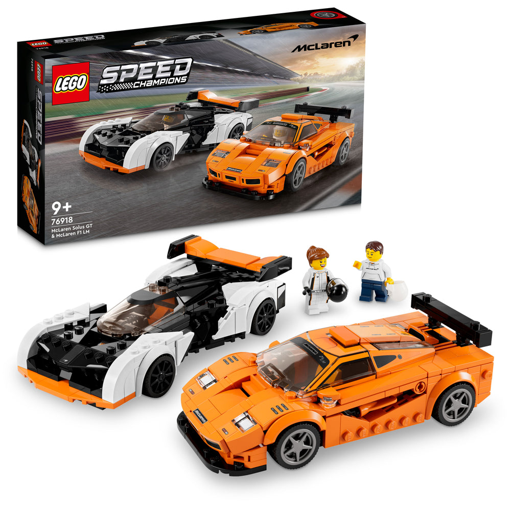 76918 LEGO Speed Champions McLaren Solus GT og McLaren F1 LM