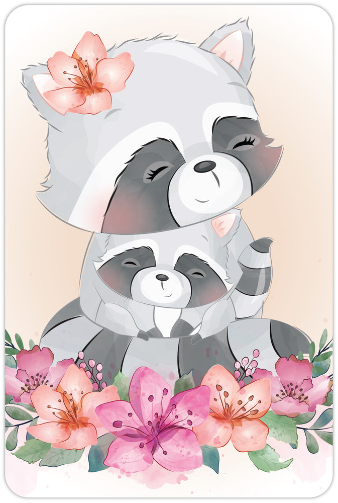 Diamond art Panda mor/baby  10 x 15 cm