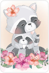 Diamond art Panda mor/baby  10 x 15 cm