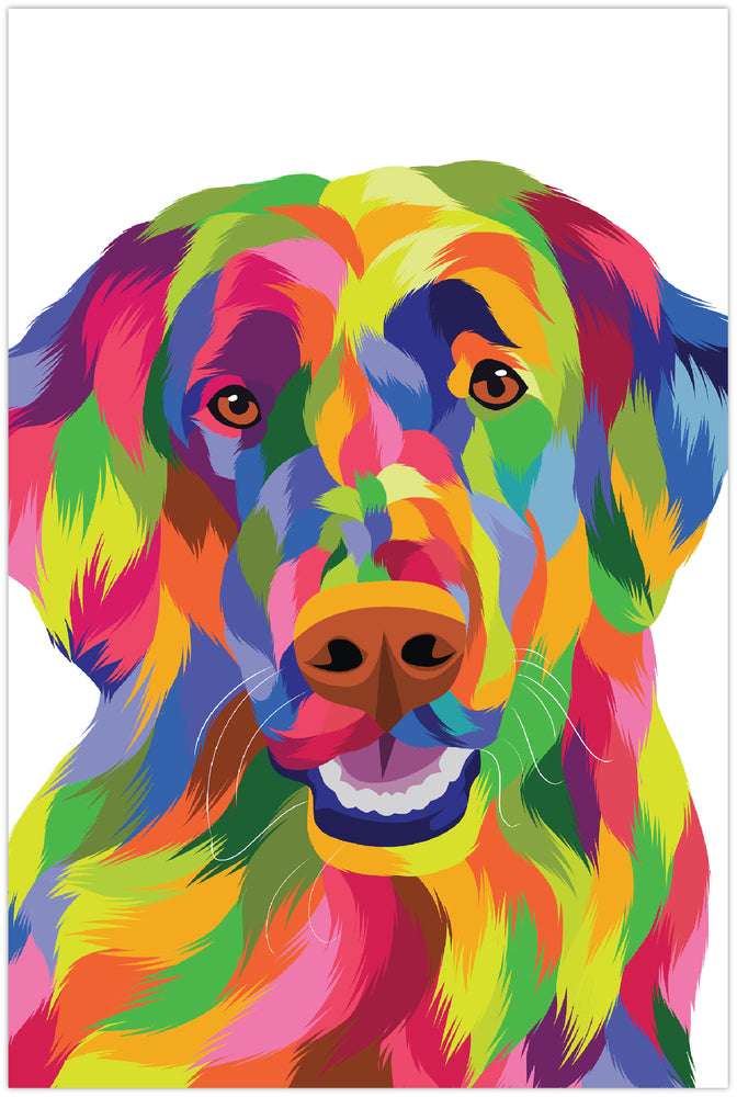 Diamond art Hund farverig 20 x 30 cm