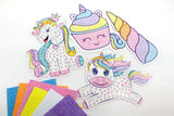 Mosaic Art Unicorn tema 4 stk.