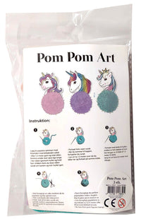 Pom Pom ART Unicorn m/horn 3 stk.