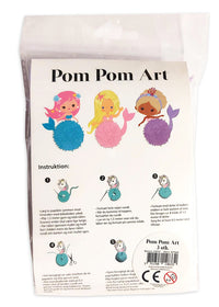 Pom Pom ART Havfrue M/hårpynt 3 stk.