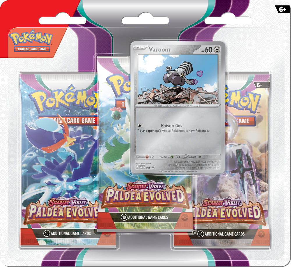 Pokémon Blister 3-pak: Scarlet & Violet - Paldea Evolved asst