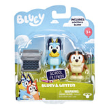 BLUEY figurer med skoletema 2-pak ass