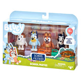 BLUEY figurer med skoletema 4-pak