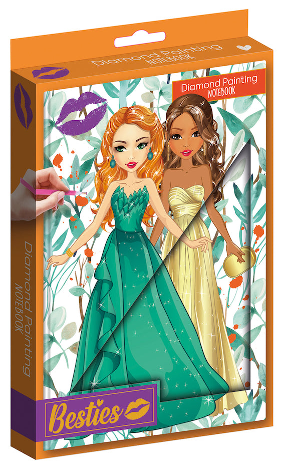 Besties - Notesbog A5 med diamond art