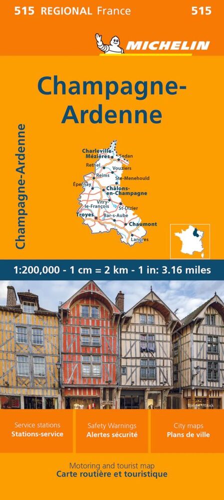 Michelin France blad 515: Champagne - Ardennes