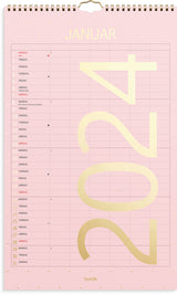 Kalender 2024 color 6 personer
