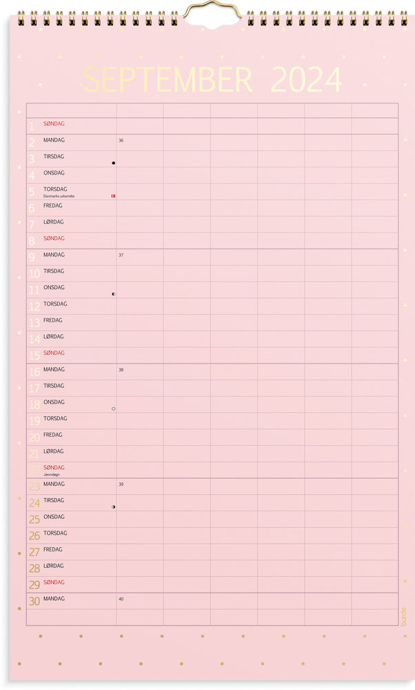 Kalender 2024 color 6 personer