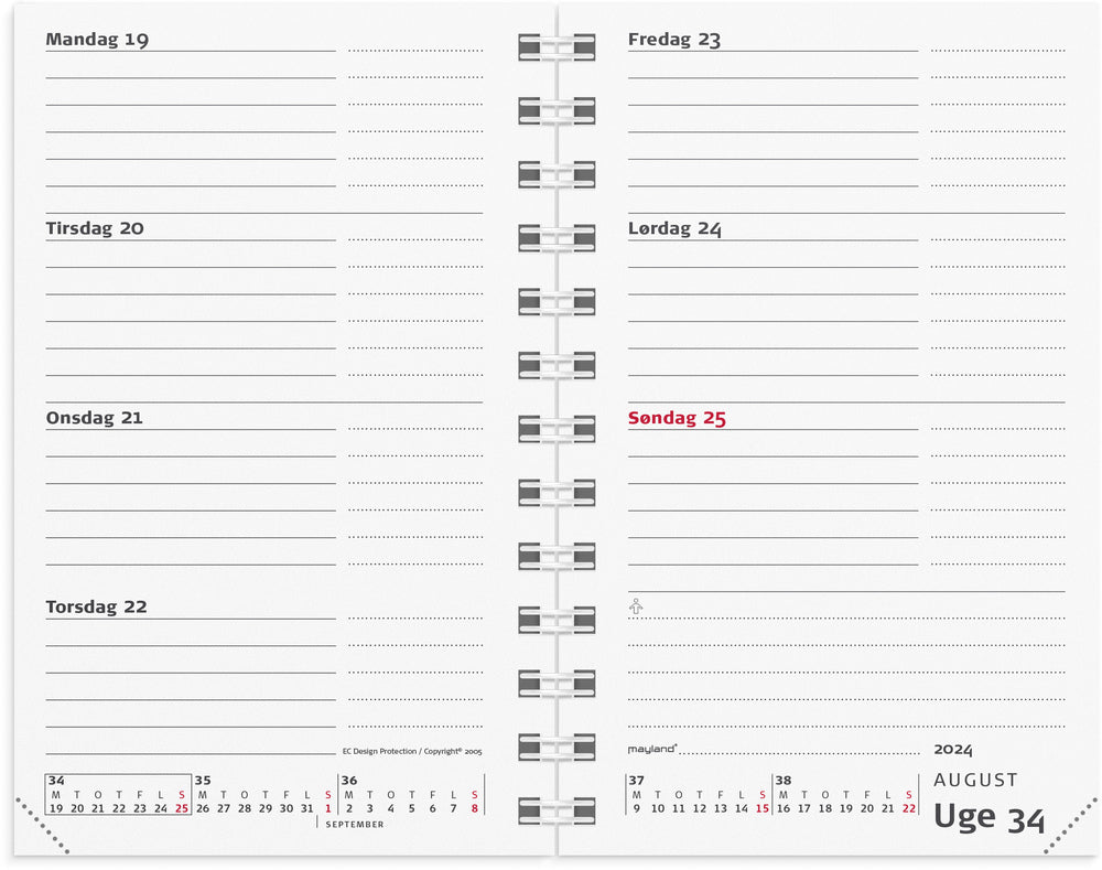Mini planner 2024 uge refill