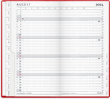 Index planner 2024 måned rød