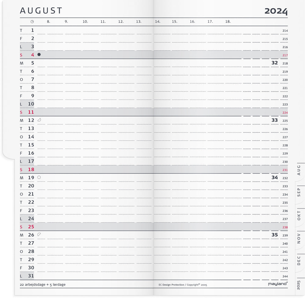 Index planner 2024 måned refill
