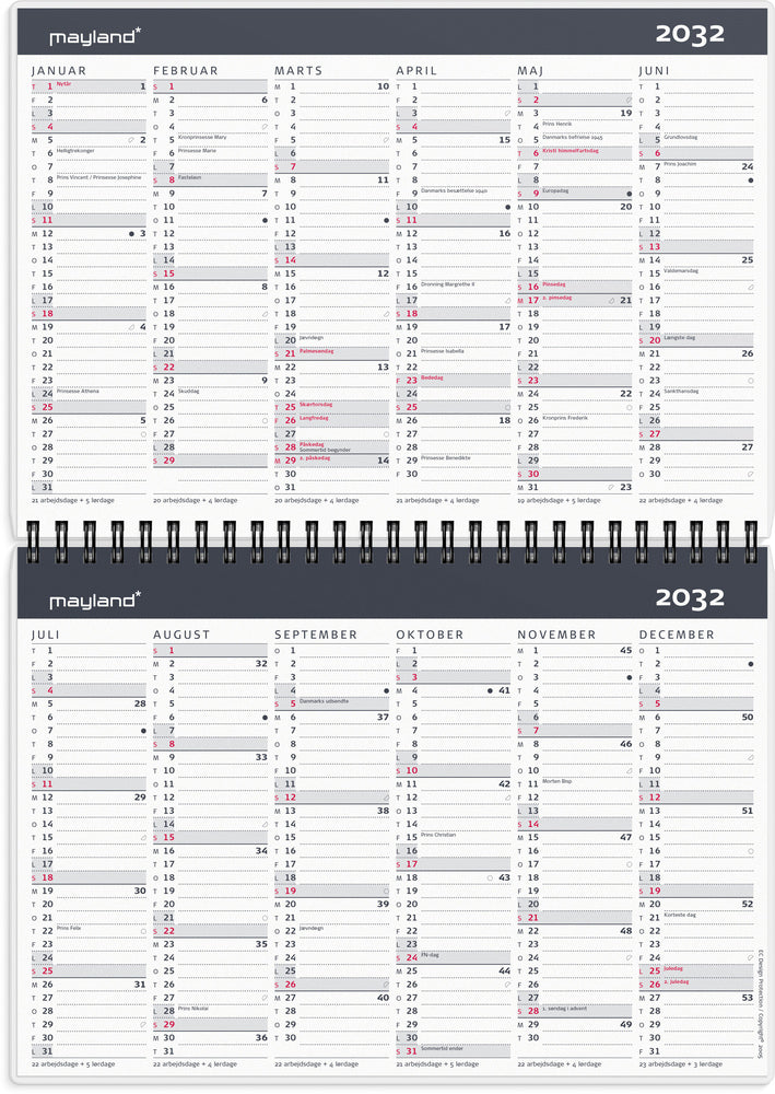 10 årskalender 2024 A5 m/illu