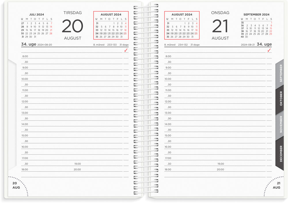 Kalender 2024 klassisk dag