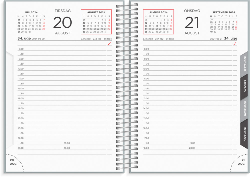 Kalender 2024 klassisk dag