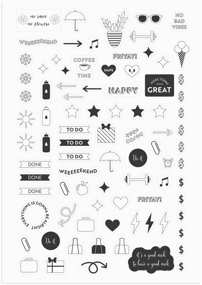 Doodle B5 2024 uge m/stickers