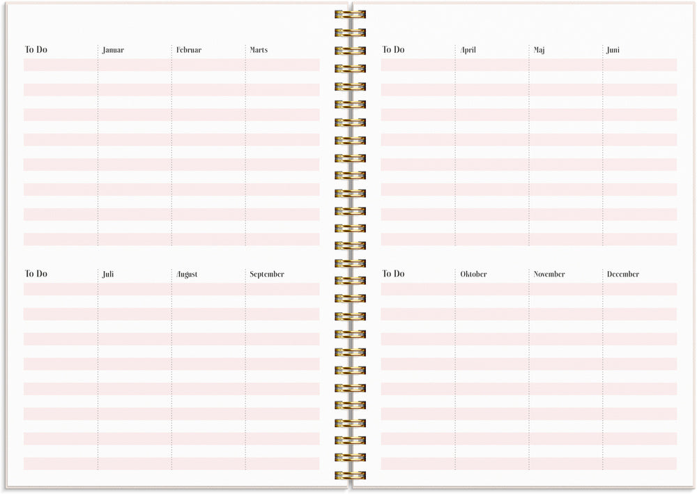 Life planner 2024 uge pink A5