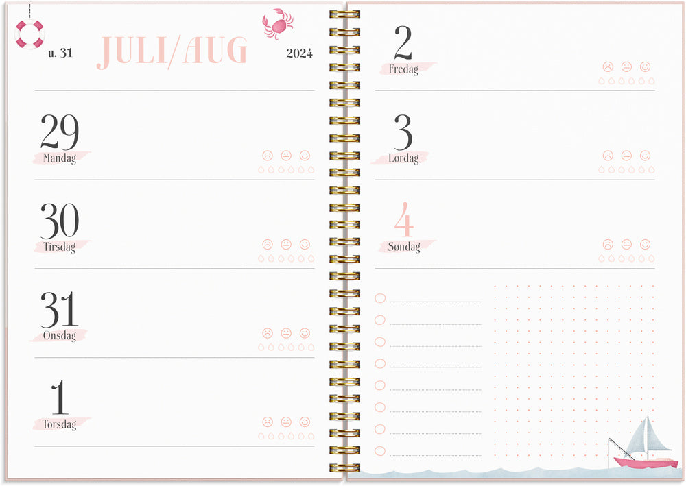 Life planner 2024 pink uge