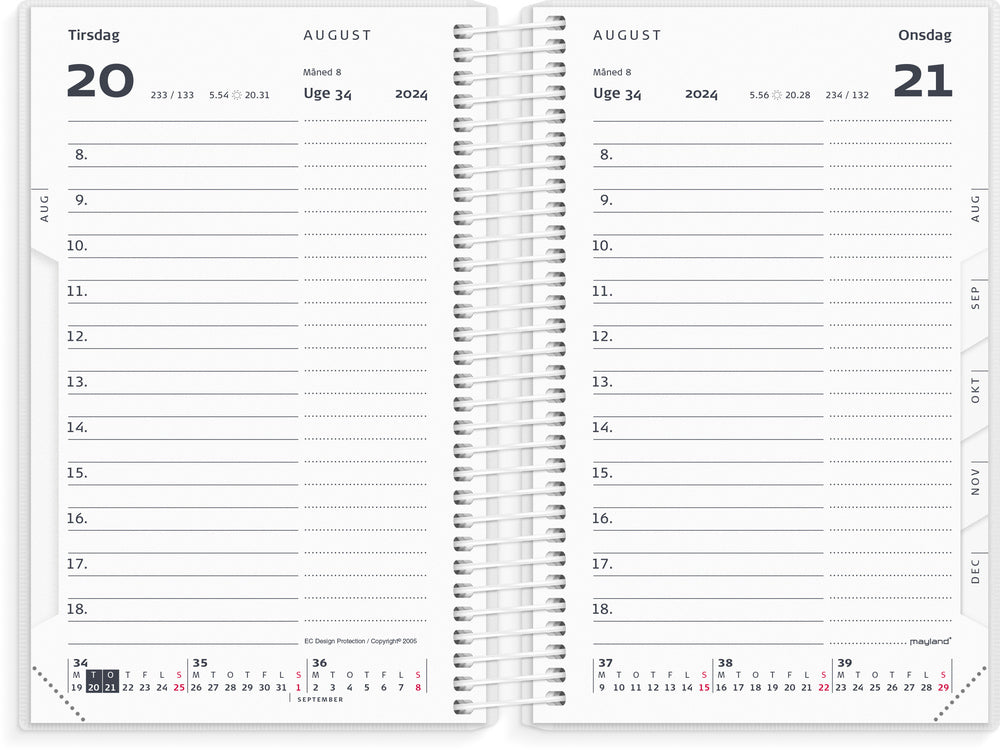 Kalender mini 2024 dag m/4illu