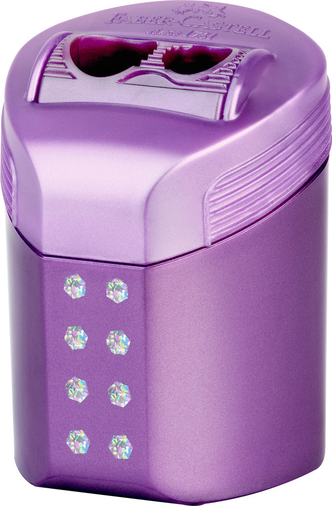 Blyantspidser Faber-Castell sparkle rose violet ocean 6 asst