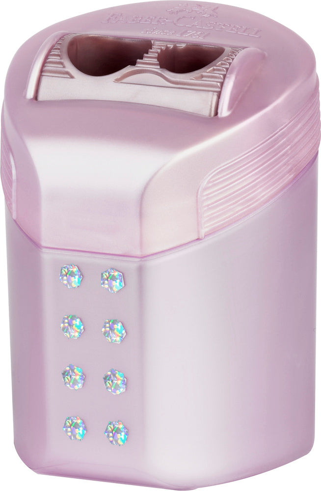 Blyantspidser Faber-Castell sparkle rose violet ocean 6 asst