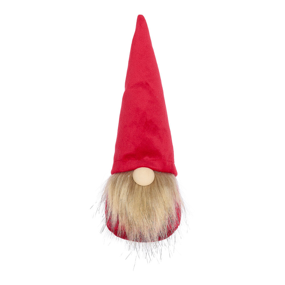 Nisse i rød velour 20 cm