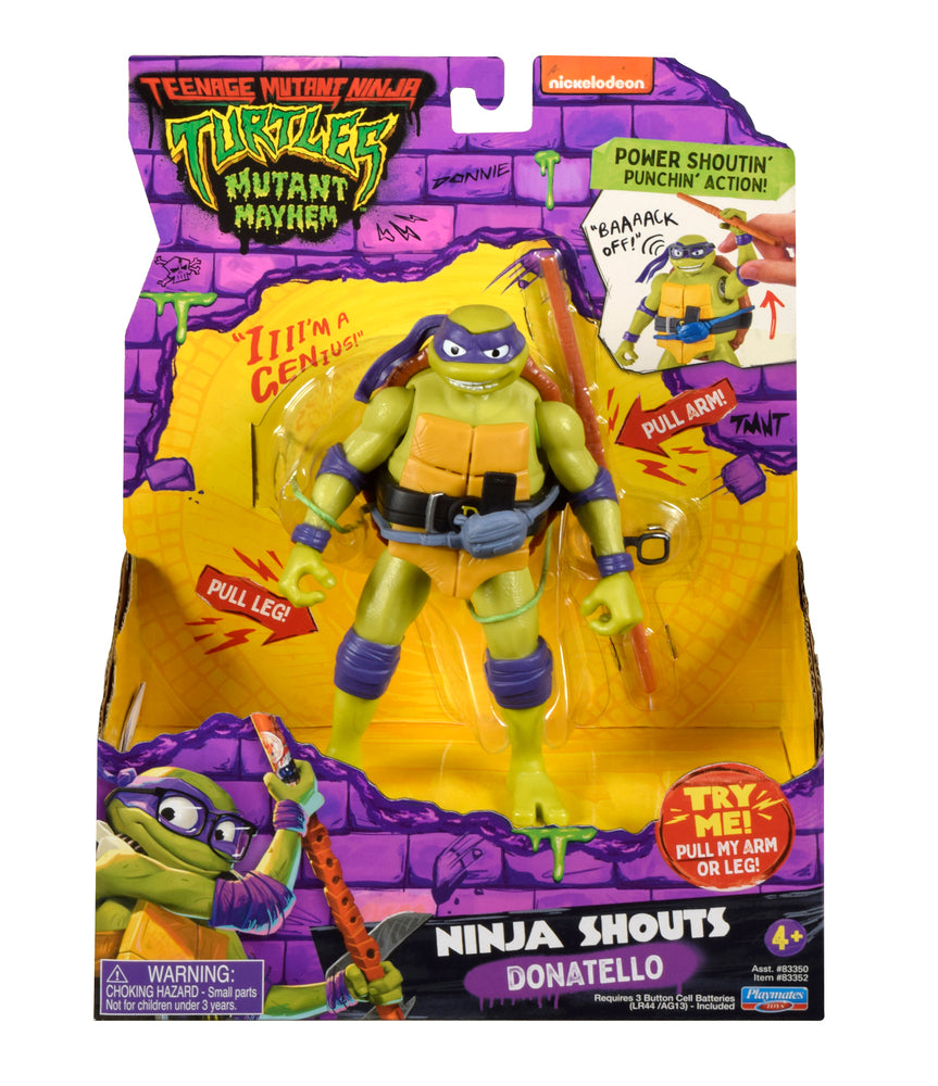 Turtles Mayhem Deluxe figur med lyd 14 cm asst