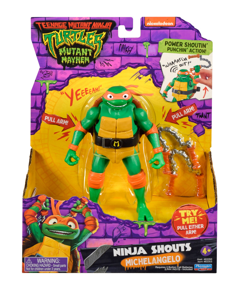 Turtles Mayhem Deluxe figur med lyd 14 cm asst